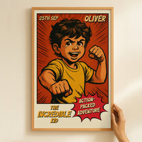 Astonishing The Incredible Kid Vintage Retro Art Comic Cover - Personalized Photo Poster