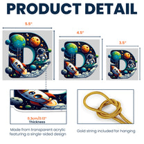 Astronaut Space Theme Letters For Kid Christmas Gift - Personalized Acrylic Ornament