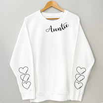 Auntie Gift Custom Her Children's Names - Up To 12 Names - Personalized Sweatshirt