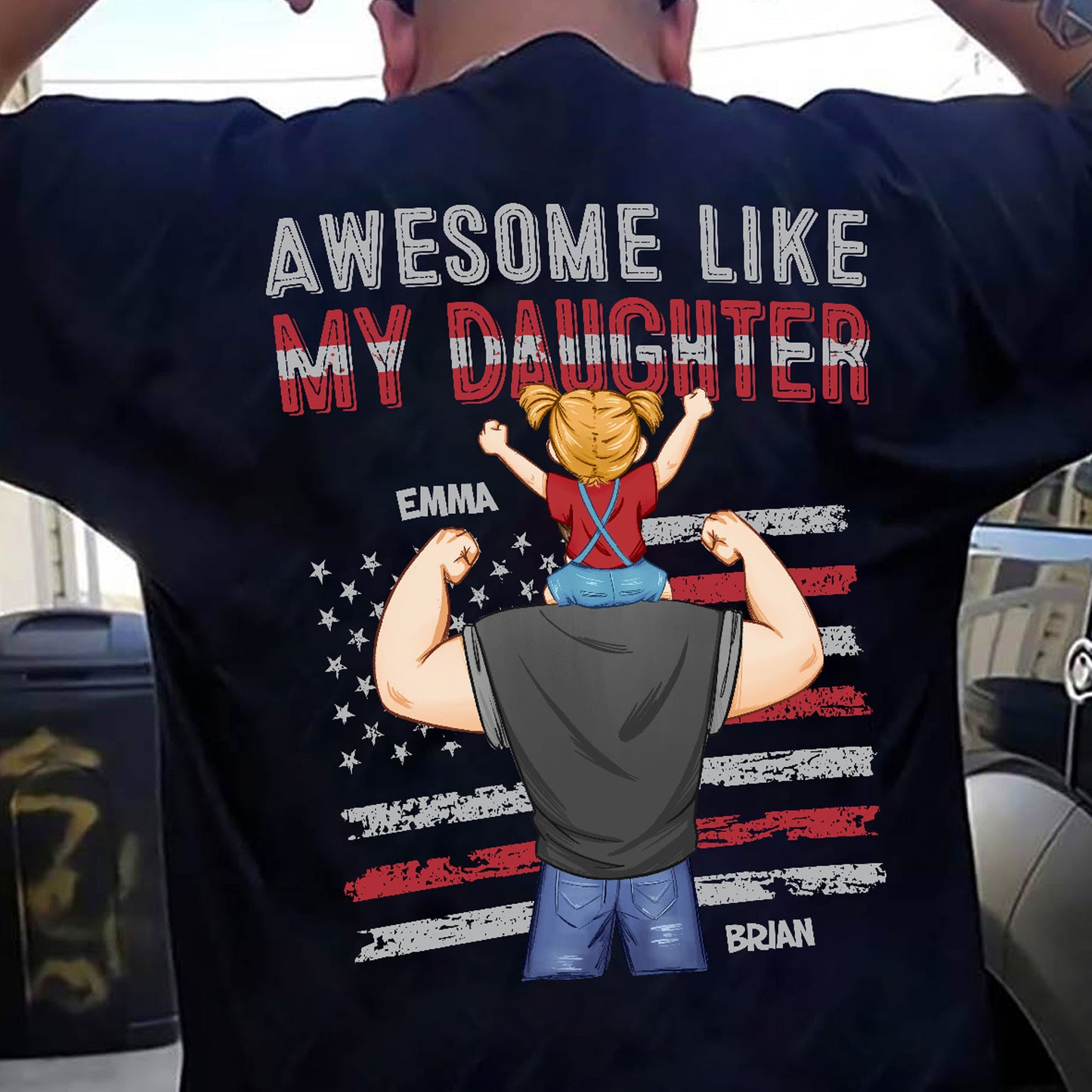 Awesome Like Mine - Personalized Back Printed Family Matching Shirts