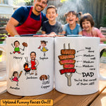 BBQ-Father'S-Day-Dad-You're-The-Rarest-Custom-Funny-Kids'-Faces-Personalized-Mug-2