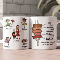 BBQ-Father'S-Day-Dad-You're-The-Rarest-Custom-Funny-Kids'-Faces-Personalized-Mug-3