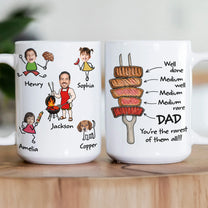 BBQ-Father'S-Day-Dad-You're-The-Rarest-Custom-Funny-Kids'-Faces-Personalized-Mug-4