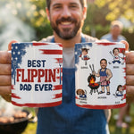 BBQ-Father's-Day-Dad-Best-Flippin'-Dad-Ever-Custom-Funny-Kids'-Faces-Personalized-Mug2
