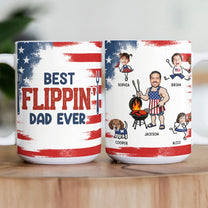 BBQ-Father's-Day-Dad-Best-Flippin'-Dad-Ever-Custom-Funny-Kids'-Faces-Personalized-Mug4