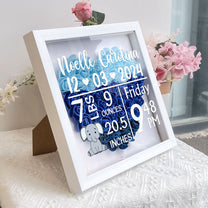 Baby Birth Stats - Personalized Flower Shadow Box