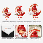 Baby First Christmas Gifts, Cute Baby Sleeping On Moon 3D Relief - Personalized Ornament