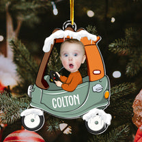 Baby In Car - Personalized Acrylic Photo Ornament