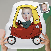 Baby In Car - Personalized Photo Custom Shaped Pillow
