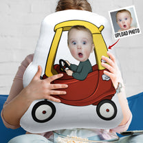 Baby In Car - Personalized Photo Custom Shaped Pillow
