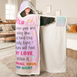 Baby Princess I Hugged This Soft Blanket - Personalized Wearable Blanket Hoodie