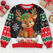 Baby Reindeer Christmas - Personalized Ugly Sweater