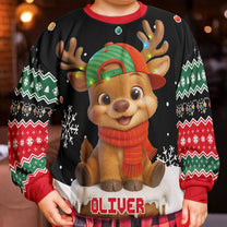 Baby Reindeer Christmas - Personalized Ugly Sweater