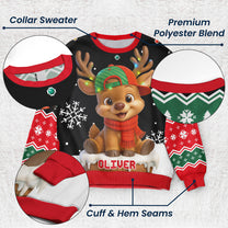 Baby Reindeer Christmas - Personalized Ugly Sweater