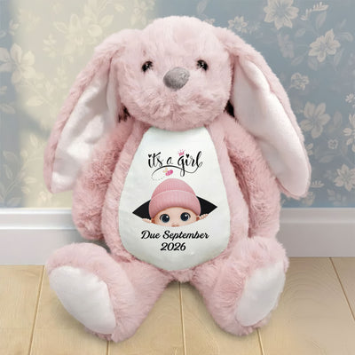 Baby Announcement Gift For Grandparent - Personalized Bunny Plush