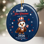 Baby-First-Christmas-250-Years-Of-Freedom-Usa-Cute--Eagle-Personalized-Ornament-2