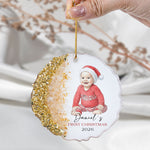 Baby-First-Christmas-Custom-Photo-Watercolor-Style-Milestone-Keepsake-Personalized-Resin-Ornament