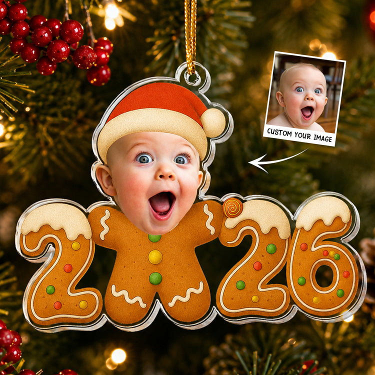 Baby-First-Christmas-Gingerbread-Cookie-Custom-Photo-Personalized-Ornament-1