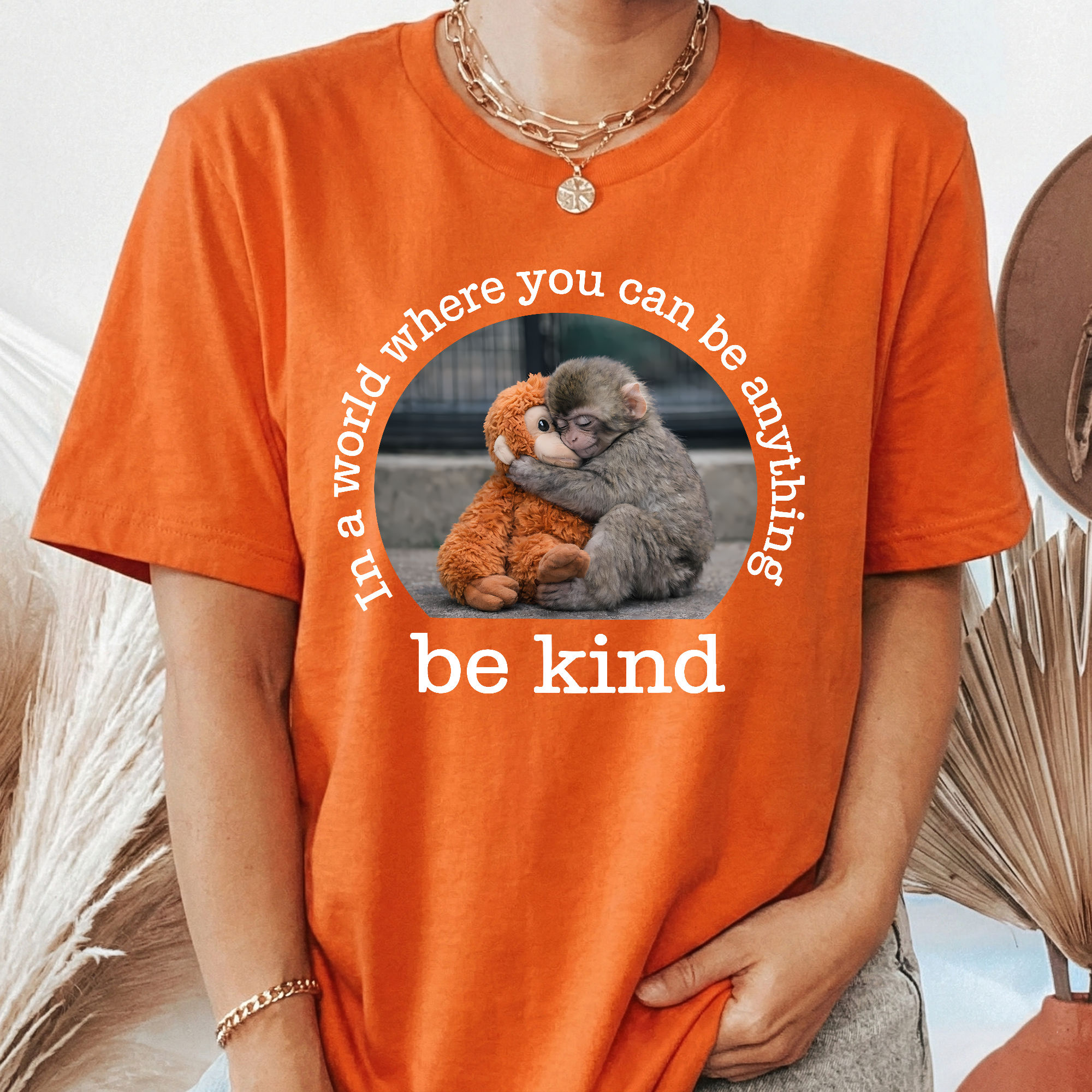 Baby-Punch-Monkey-Be-Kind,-Punch-The-Abandoned-Baby-Monkey-Gift-For-Animal-Lover-Shirt-2