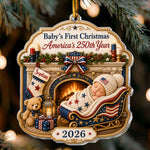 Baby'S-1St-Christmas-America-250Th-Anniversary-Personalized-Ornament-1