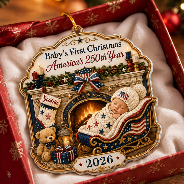 Baby'S-1St-Christmas-America-250Th-Anniversary-Personalized-Ornament-2