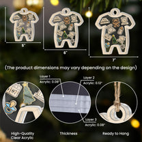 Baby's First Christmas For Grandchild, New Parents - Personalized Shaker Ornament