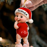 Baby’s First Christmas Funny Baby Sh!Tter Full - Personalized Acrylic Ornament