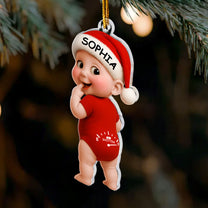 Baby’s First Christmas Funny Baby Sh!Tter Full - Personalized Acrylic Ornament