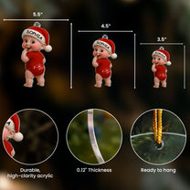 Baby’s First Christmas Funny Baby Sh!Tter Full - Personalized Acrylic Ornament