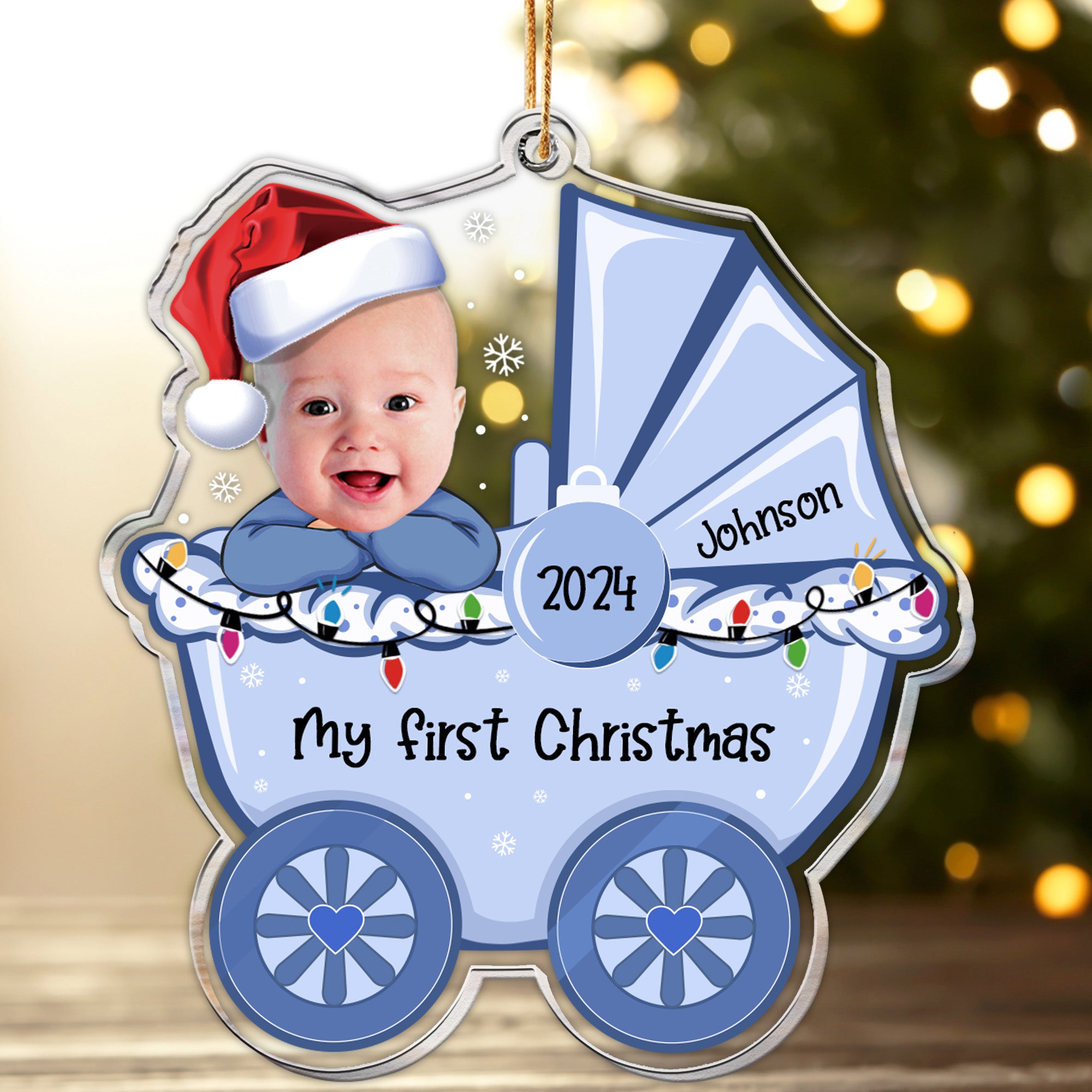 Baby's First Christmas - Personalized Acrylic Photo Ornament