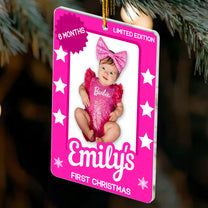 Baby's First Christmas Toy Box - Personalized Acrylic Photo Ornament