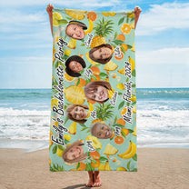 Bachelorette Party Towel Gift For Friends - Personalized Photo Beach Towel