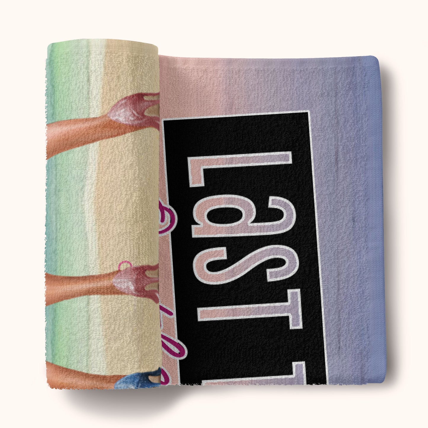 Bachelorette Party Towel Last Toast On The Coast - Personalized Beach Towel