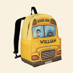 Back To School Gift For Kid School Bus Design - Personalized Kid Backpack