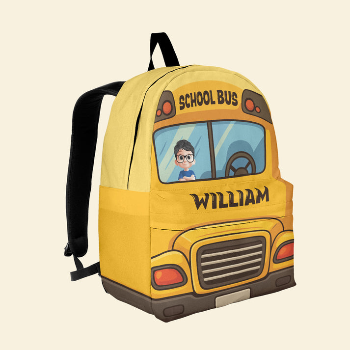 Back To School Gift For Kid School Bus Design - Personalized Kid Backp ...
