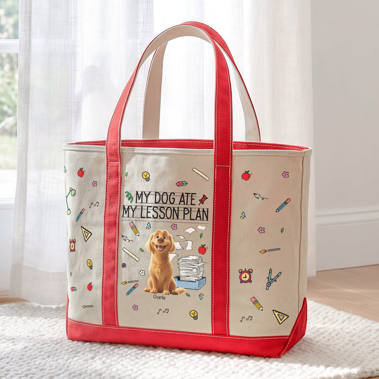 Back-To-School-Gift-For-Teacher-My-Dog-Ate-My-Lesson-Plan-Personalized-Tote-Bag-4
