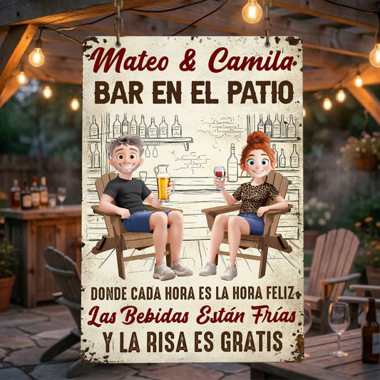 Backyard-Bar-Patio-Spanish-Bar-En-El-Patio-Personalized-Metal-Sign-1