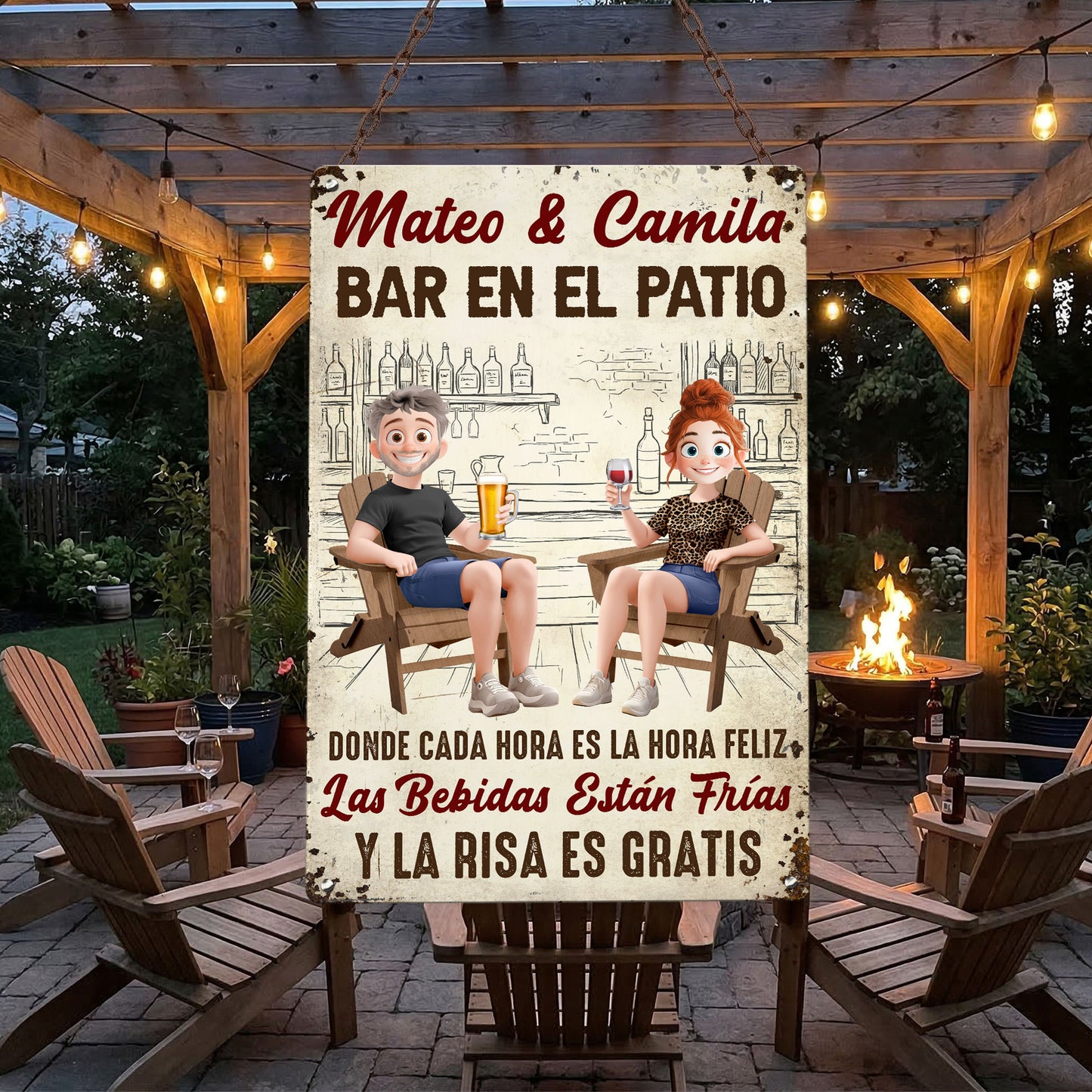 Backyard-Bar-Patio-Spanish-Bar-En-El-Patio-Personalized-Metal-Sign-4
