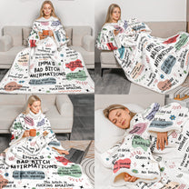 Bad B!tch Affirmations - Personalized Wearable Blanket With Sleeves
