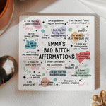 Bad B*tch Affirmation Gifts For Friends, Coworkers - Personalized Coaster