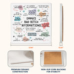 Bad B*tch Affirmation Gifts For Friends, Coworkers - Personalized Coaster