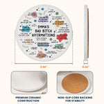 Bad B*tch Affirmation Gifts For Friends, Coworkers - Personalized Coaster