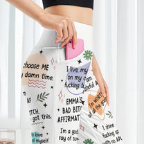 Bad B*tch Affirmation - Personalized Wide Leg Pants