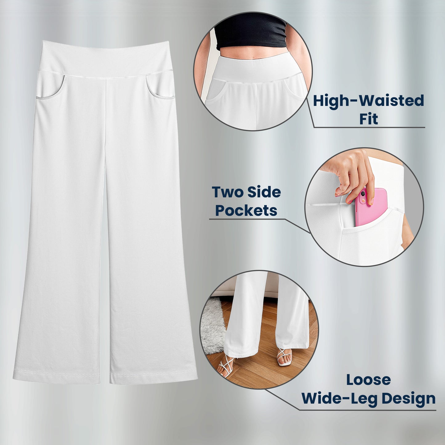 Bad B*tch Affirmation - Personalized Wide Leg Pants