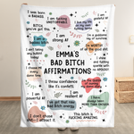 Bad B*tch Affirmations Blanket - Personalized Blanket