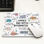 Bad B*tch Affirmations - Custom Shape Mouse Pad