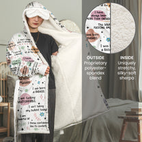 Bad B*tch Affirmations - Personalized Hooded Robe