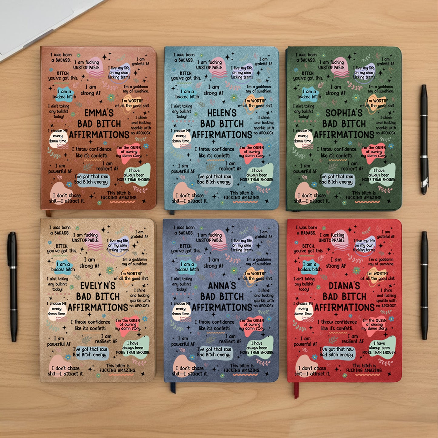 Bad B*tch Affirmations - Personalized Leather Journal