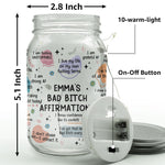 Bad B*tch Affirmations - Personalized Mason Jar Light