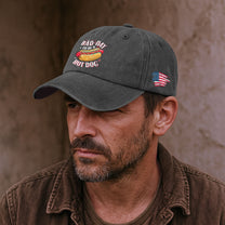 Bad Day To Be A Hot Dog - Personalized Distressed Denim Cap